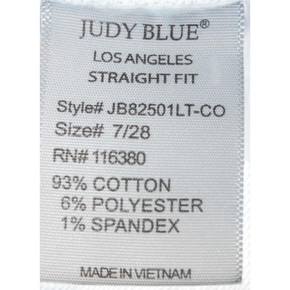 Judy Blue Light Wash Straight Fit Jeans – Size 7/28 - Picture 5 of 5